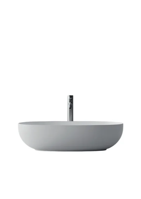 Grey Oval Vessel Basin