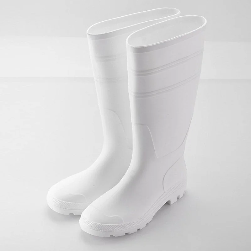 Gloss White Rubber Rain Boots