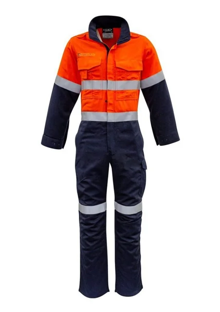 Hi-Vis Orange & Navy Safety Coverall