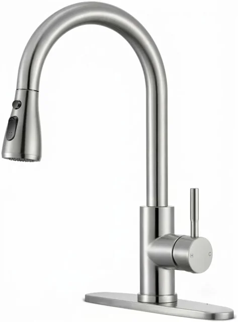Brushed Nickel Pull-Down Kitchen Faucet