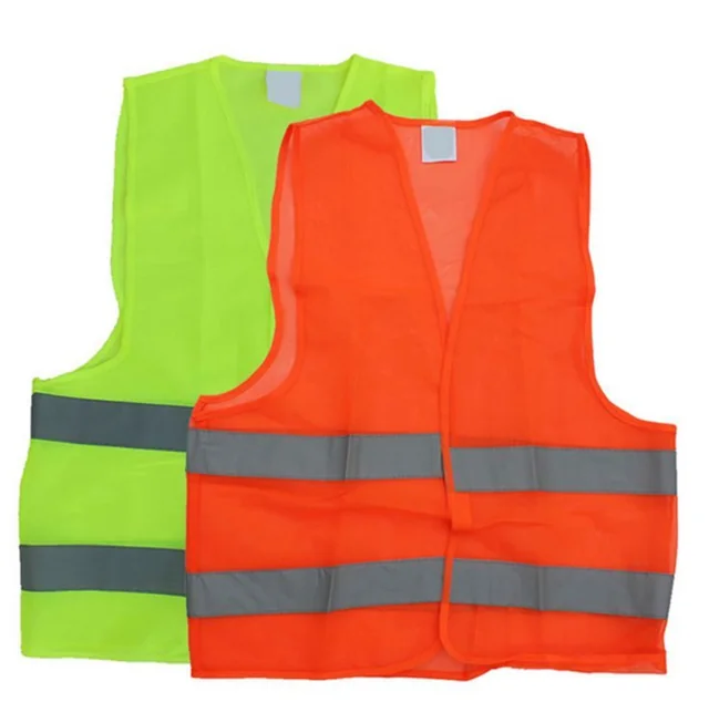 Hi-Vis Reflective Safety Vest (Green & Orange)