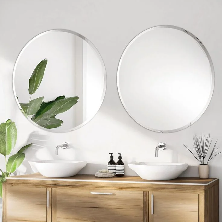 Minimalist Frameless Round Wall Mirror