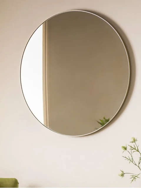 Thin Frame Round Wall Mirror
