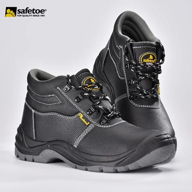Black Steel Toe Safety Boots