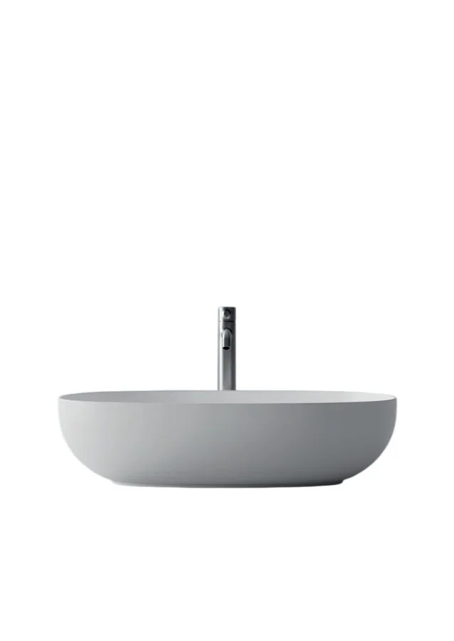 Grey Oval Vessel Basin