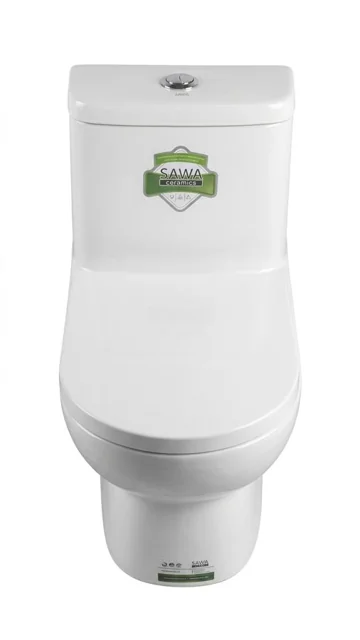 Compact One-Piece White Toilet
