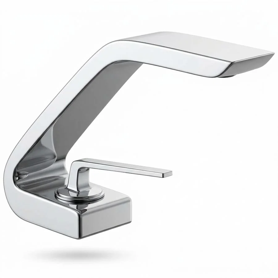 Chrome Waterfall Designer Basin Mixer
