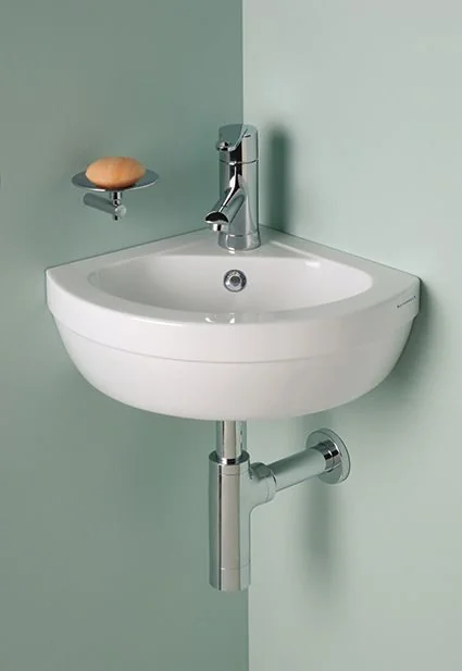 Corner Wall-Hung Basin with Tap