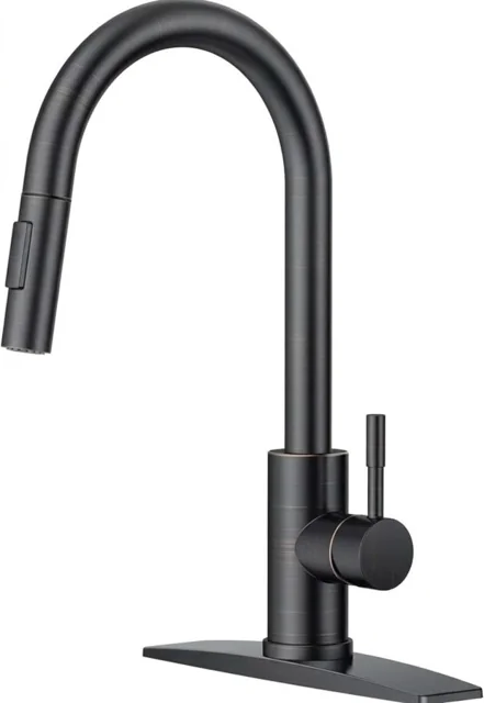 Matte Black Pull-Down Kitchen Faucet
