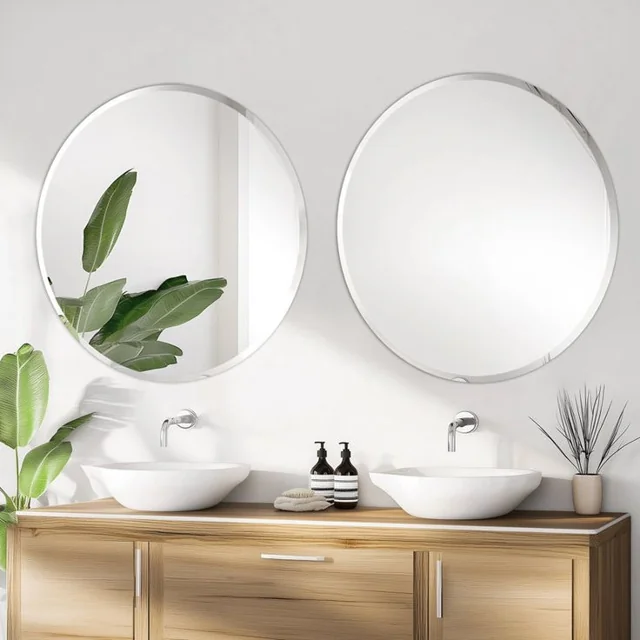 Minimalist Frameless Round Wall Mirror