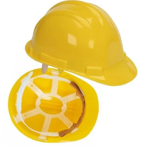 Yellow Hard Hat with Adjustable Harness