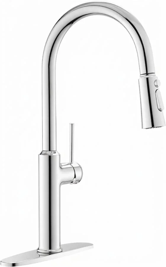 Chrome High-Arc Pull-Down Kitchen Faucet