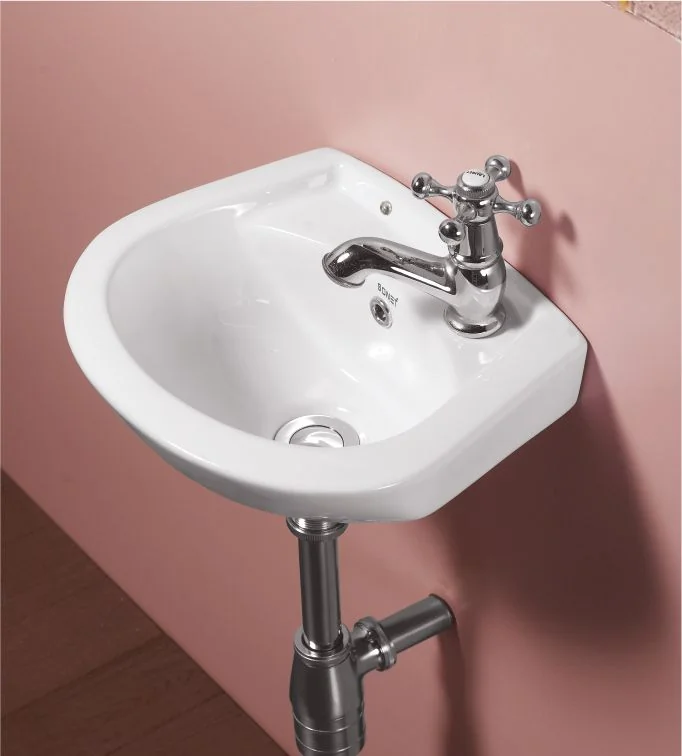 Modern Wall‑Mounted Bathroom Sink with Single‑Handle Faucet