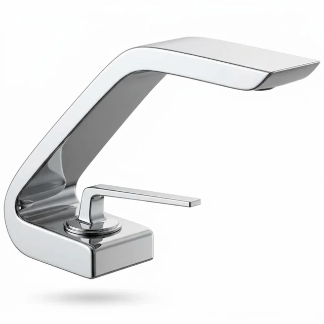 Chrome Waterfall Designer Basin Mixer