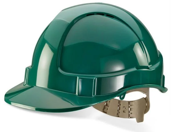 Green Vented Safety Helmet